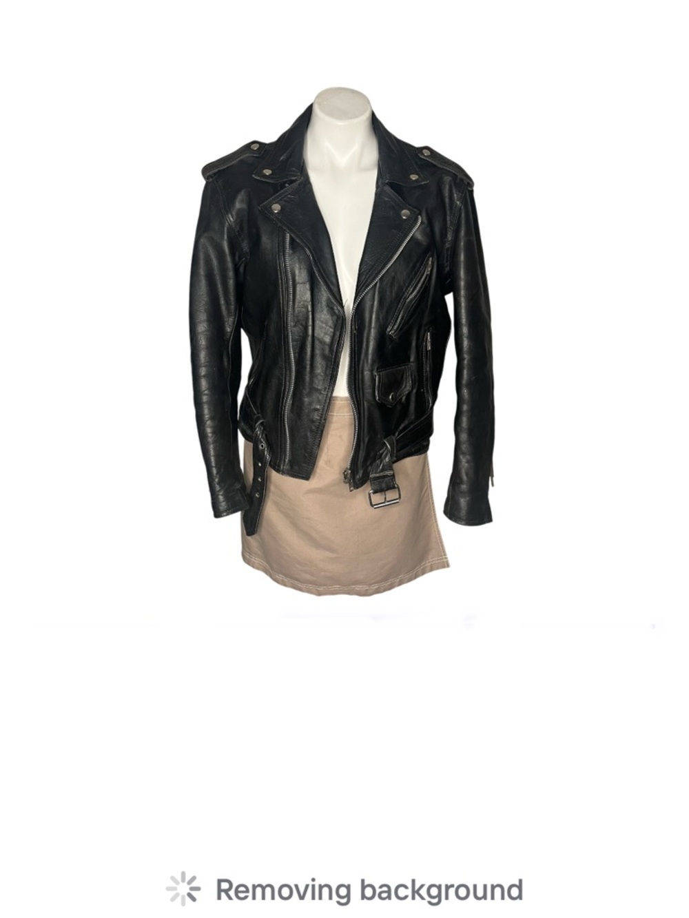 Vintage Western Leather Fringe Biker Jacket Size 42 Fits Size Small - Medium - Picture 4 of 12